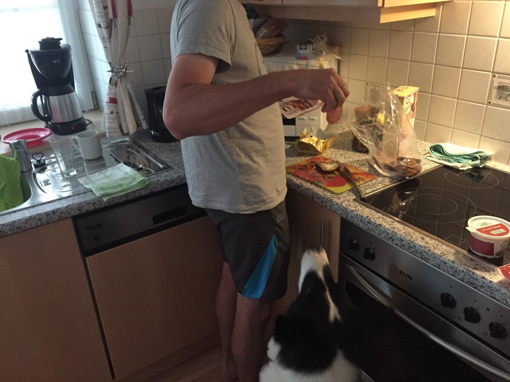 Hov??? Hvorfor drøner mine hunde ud i køkkenet, når Michael tager pålæg frem til frokost?